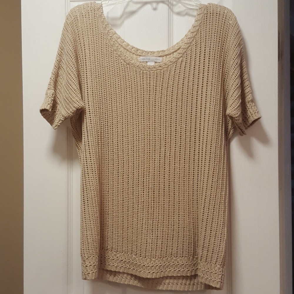 BEAUTIFUL NY&CO OPEN WEAVE SWEATER